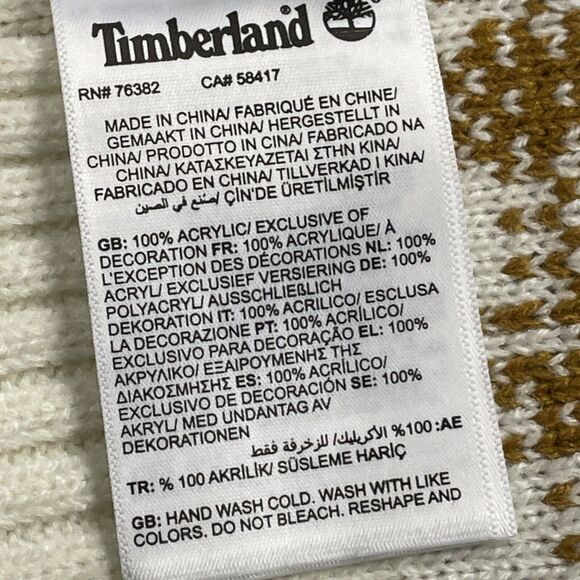 New Timberland Scarf Wheat Buffalo Plaid One Size NWT - Picture 7 of 8